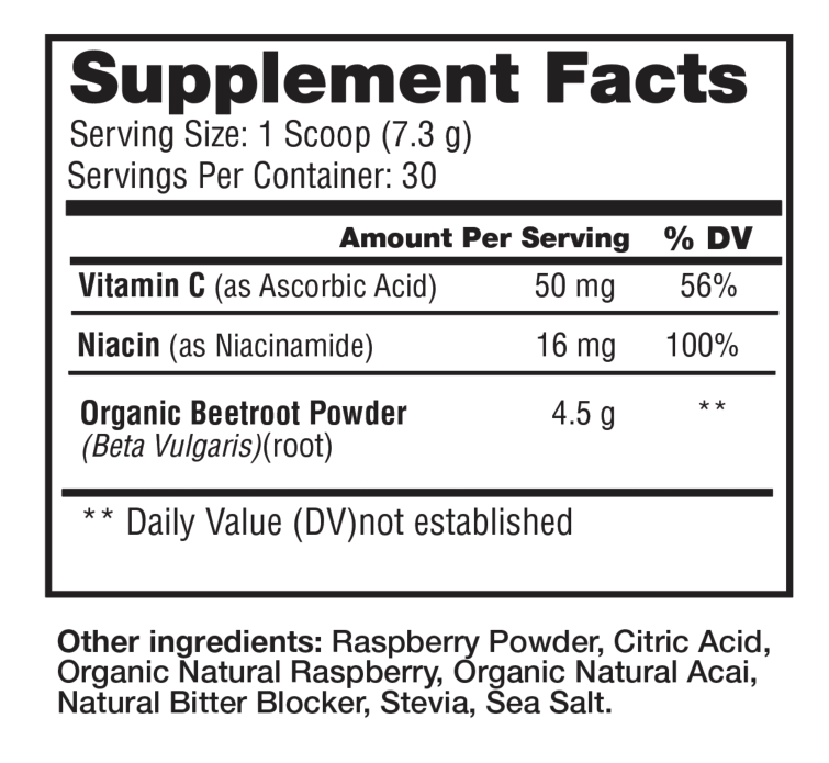 Beet Root Powder Mix 30 Servings 7.7oz (Berry Flavored)