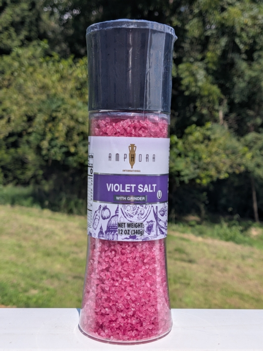 Amphora Violet Salt with Grinder 12oz