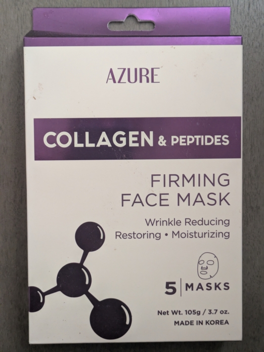 Azure Collagen & Peptides Face Mask 5ct 3.7oz (Firming)