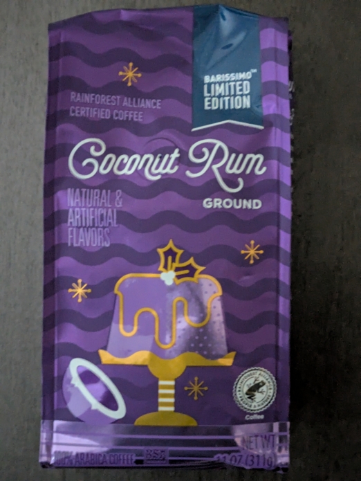 Barissimo Rum Coconut Flavored Ground Coffee 11oz (Light Roast)