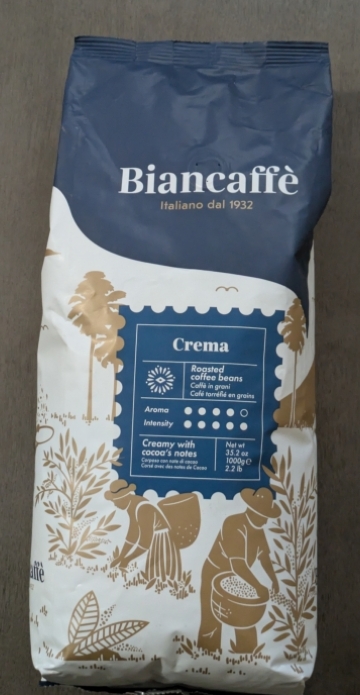 Biancaffe Italian Roasted Whole Bean Coffee 2.2lbs (Crema)