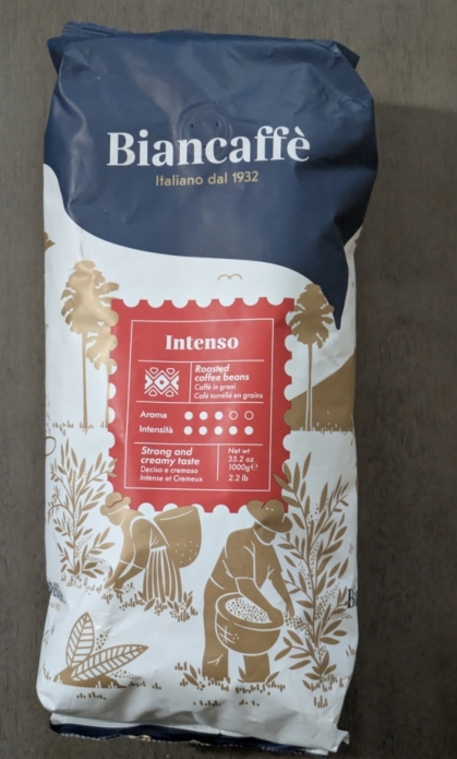 Biancaffe Italian Roasted Whole Bean Coffee 2.2lbs (Intenso)