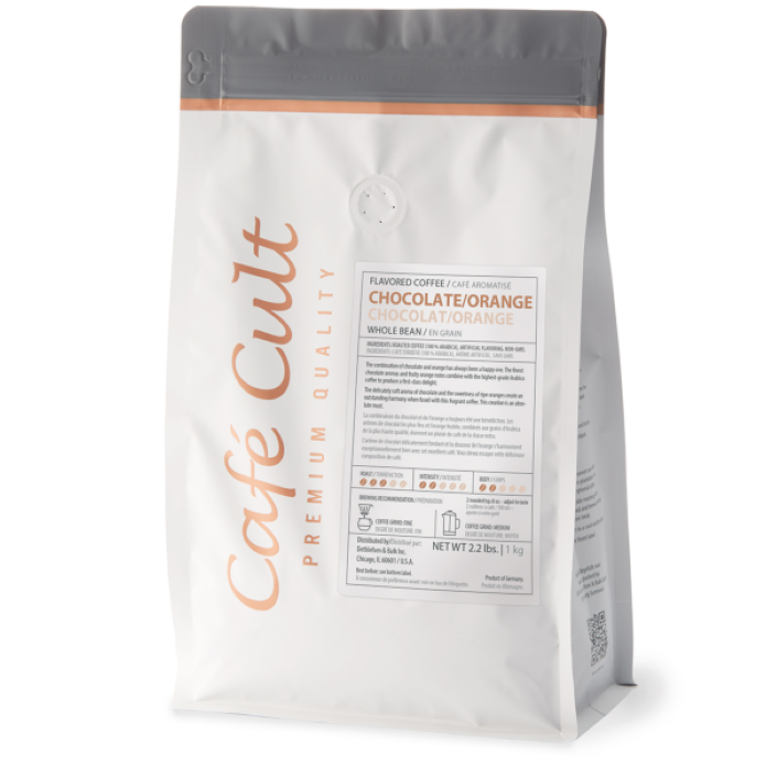 Cafe Cult Chocolate Orange Whole Bean flavored Coffee 2.2lb (Medium Roast)