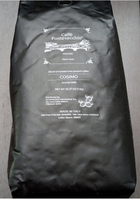 Caffe Pontevecchio Firenze Whole Bean Coffee Beans 2.2lbs