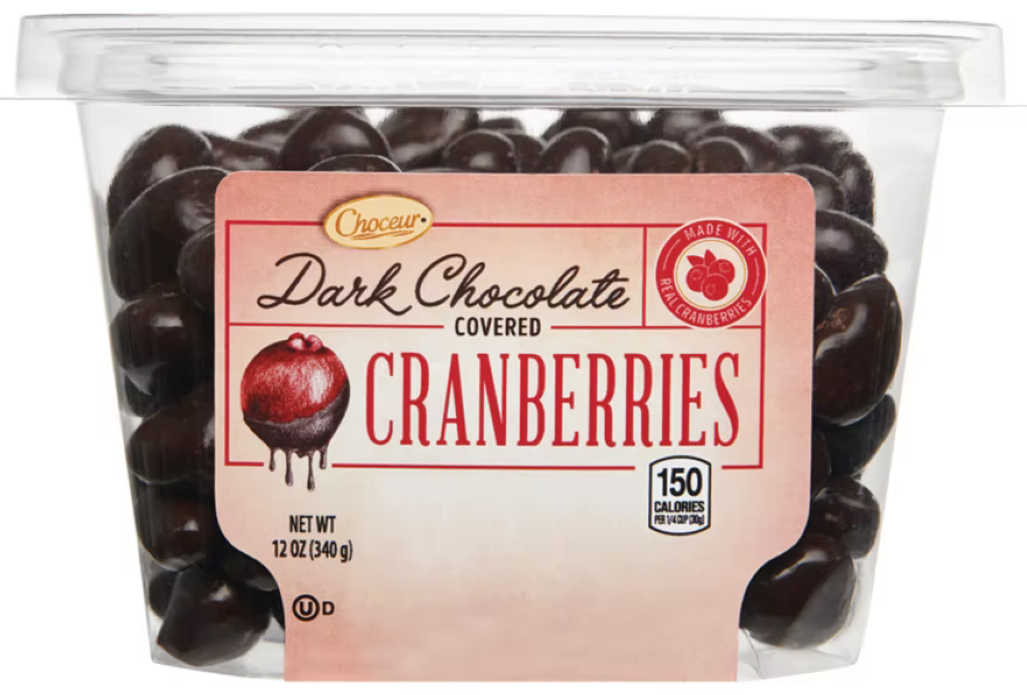 Choceur Dark Chocolate Covered Cranberries 12oz