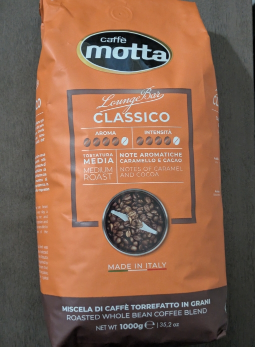 Caffe Motta Lounge Bar Classico Whole Bean Coffee 2.2Lbs (Medium Roast)