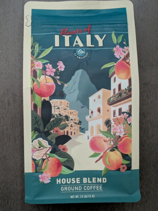Flavors of Italy HOUSE BLEND Ground Coffee 12oz (Dark Roast)
