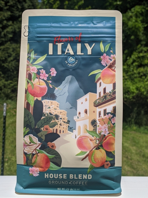 Flavors of Italy HOUSE BLEND Ground Coffee 12oz (Dark Roast)
