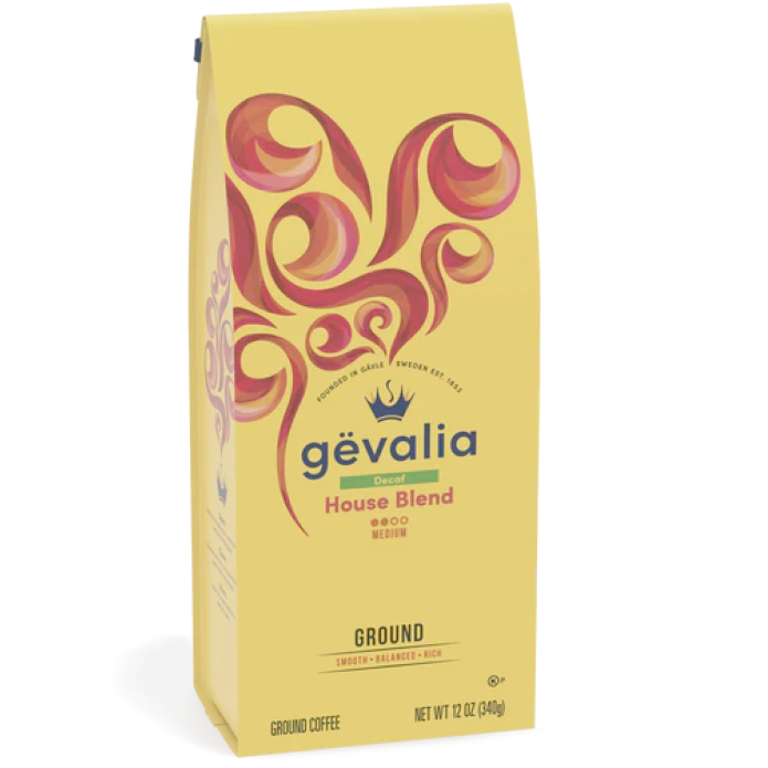 Gevalia House Blend DECAF Medium Roast Ground Coffee 12oz (Medium Roast)