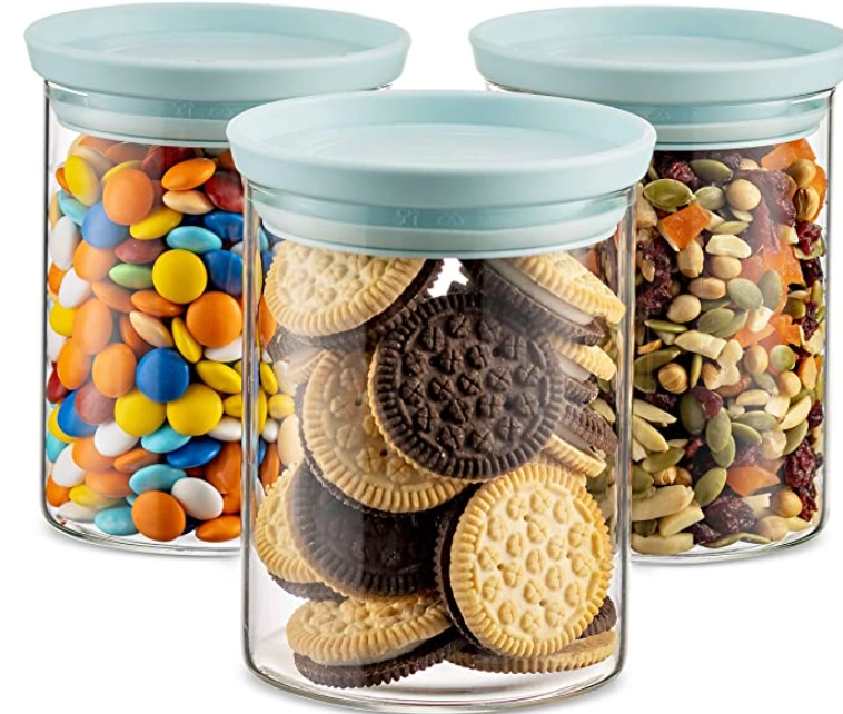 Glass Spice Storage Canisters 700ml (3pc)
