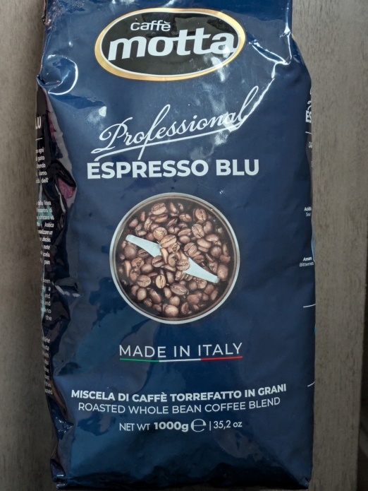 Cafe Motta Espresso BLU Roasted Whole Bean Coffee Blend 2.2lbs (Dark Roast)