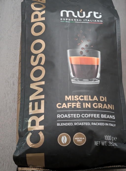 Must ESPRESSO Italiano Cremoso Oro Whole Bean Coffee 2Lbs
