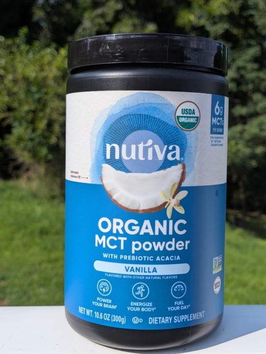 Nutiva Organic MCT Powder with Prebiotic Acacia Fiber 10.6oz (Vanilla)