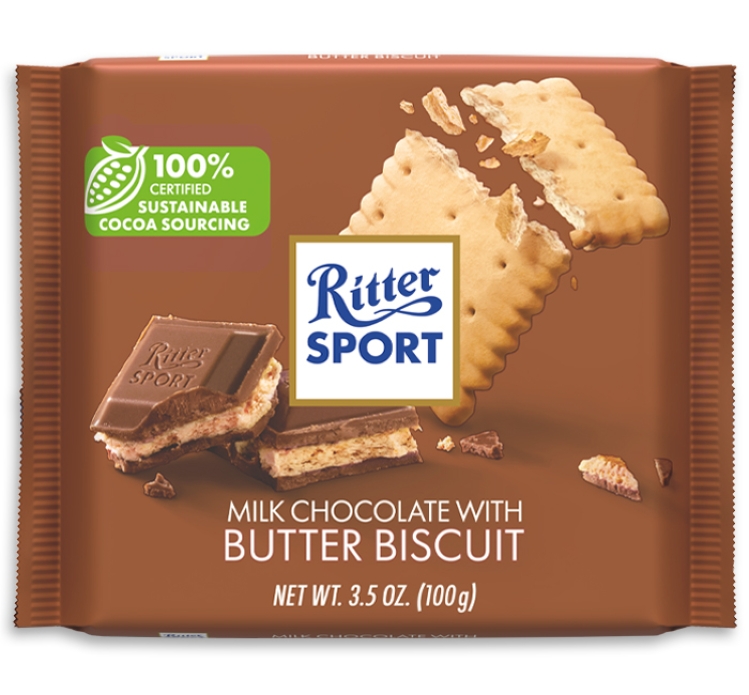 Ritter Sport Chocolate Butter Biscuit 3.5oz (Milk Chocolate)