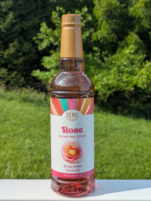Zerolicious Sugar Free Flavored Coffee Syrup 25.4floz (Rose)