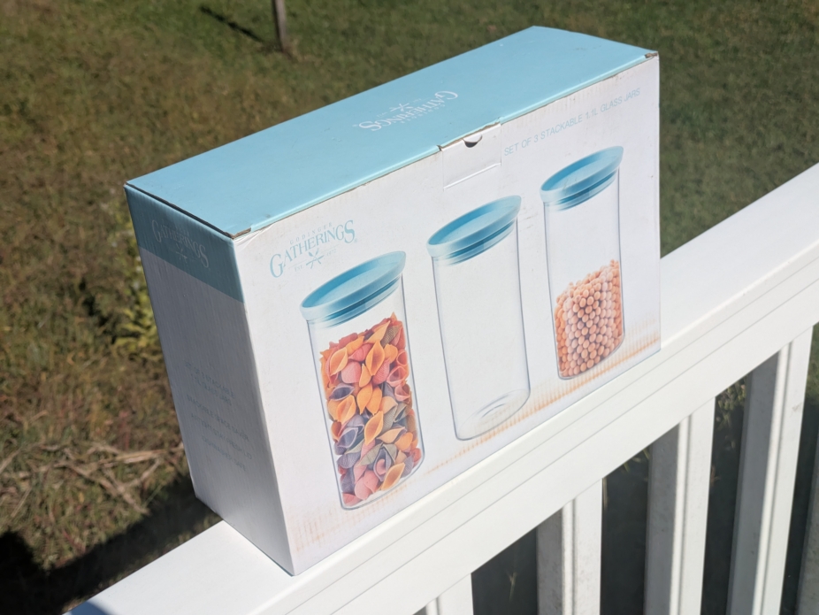 Glass Spice Storage Canisters 1200ml (3pc)