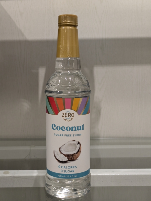 Zerolicious Sugar Free Flavored Coffee Syrup 25.4floz (Coconut)