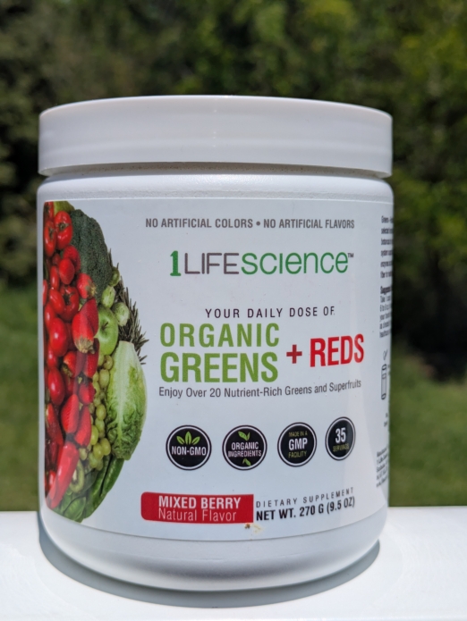 1Lifescience Organic Greens & Reds 9.5oz (Mixed Berry)