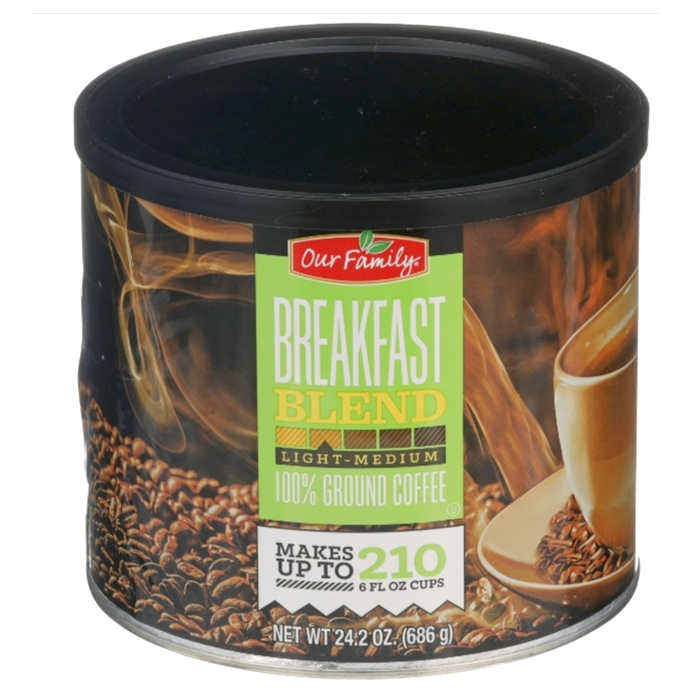 Our Family Breakfast Blend Ground Coffee Tin 29.2oz (Light-Medium Roast)