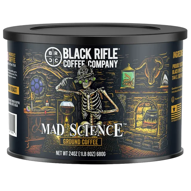 Black Rifle Coffee Mad Science Ground Coffee 24oz Canister (Medium Roast)