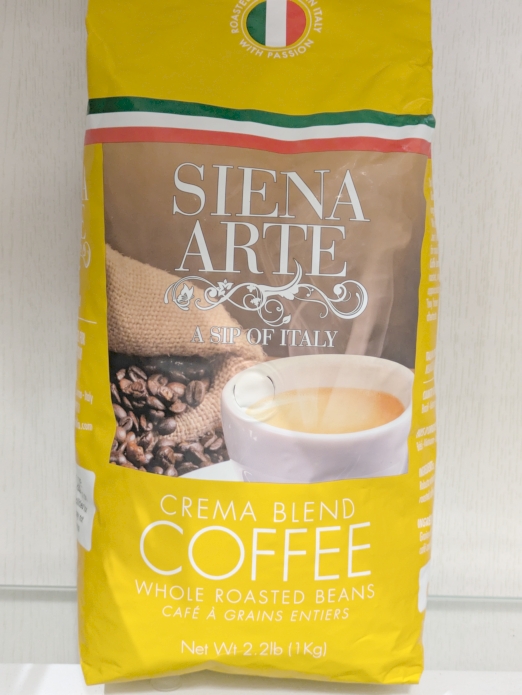 Siena Arte CREMA Blend Whole Bean Coffee 2.2Lbs (Light Roast)