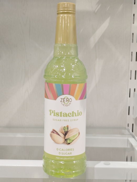 Zerolicious Pistachio Flavored Coffee Syrup 25.4floz (Sugar Free)