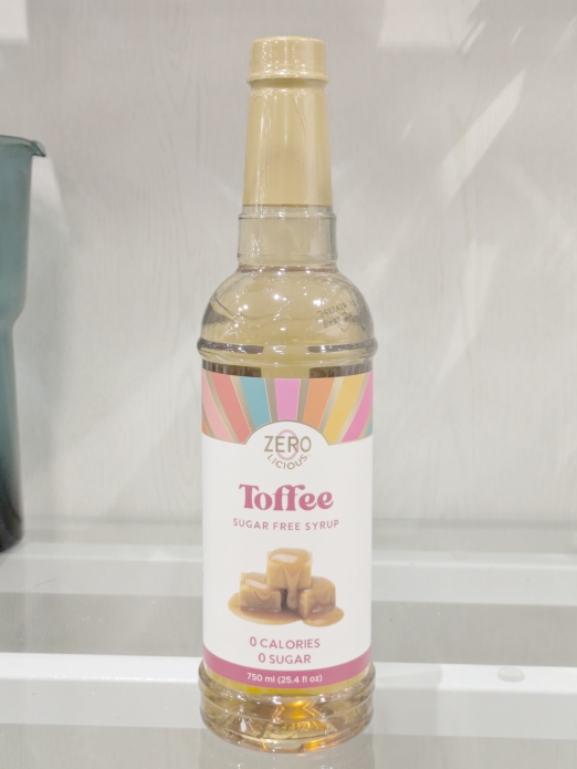 Zerolicious Toffee Flavored Coffee Syrup 25.4flo (Sugar Free)