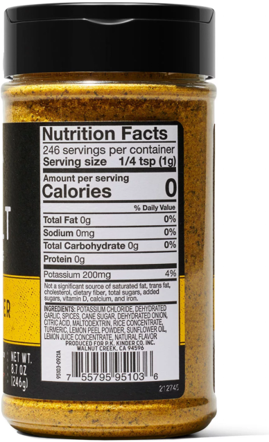 Kinders No Salt Lemon Pepper Seasoning